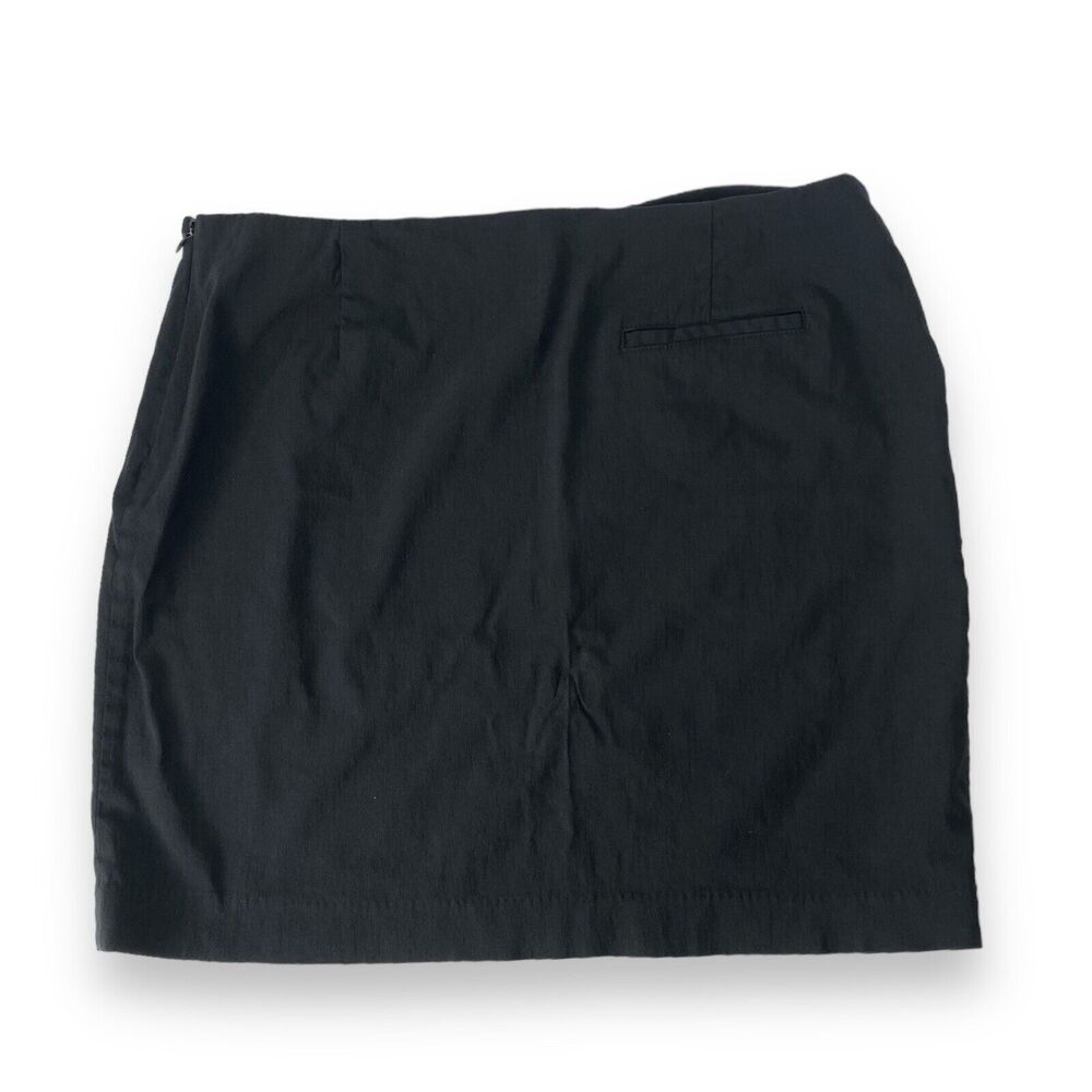 Express Stretch Black Mini Skirt Side Slit Side Zip Size 7/8 Mens Womens 0077